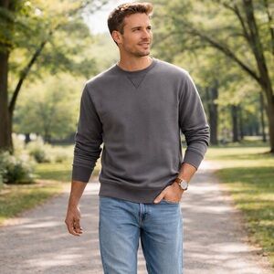 J. Crew Gray 100% Cotton Knit Crewneck